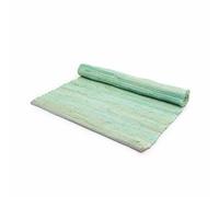 Alfombra india pequeña de algodón tejida a mano - 50x90cm - Verde