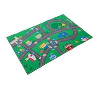 Alfombra infantil 47x31.5 pulgadas ciudades de la ciudad de la ciudad del automóvil Mat de cristal suave terciopelo sin deslizamiento alfombra de automóviles de la altura de la altura de los niñ.