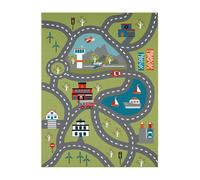 Alfombra infantil Bini verde 100x200 cm