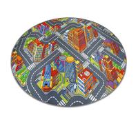 Alfombra infantil Carreteras BIG CITY círculo gris circulo 100 cm