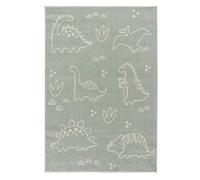 Alfombra infantil dinosaurios verde beats, 120x170 cm - atticgo
