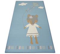 Alfombra infantil LOKO Ratón azul Antideslizante 120x170 cm