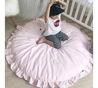 Alfombra Infantil Niña Rosa Alfombra Gatear Bebe Alfombra Redonda Habitación Decoración Infantil Tapete De Juego Manta De Bebé con Relleno
