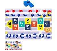 Alfombra infantil para saltar, alfombra de juegos interactivos, educativa, divertida alfombra educativa con superficie duradera para guarderías, guarderías, salas de juegos para interiores y