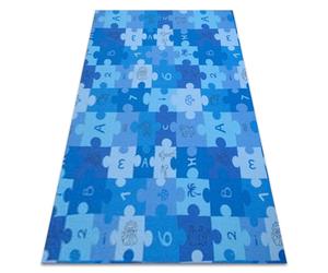 Alfombra infantil PUZLE azul 100x250 cm