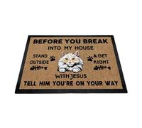 Alfombra Interior Antes De Que Entres En Mi Casa Raggamuffin Cat Duradera Felpudo Fino Felpudo Entrada Casa para Hogar Casa Balcón 60X40Cm