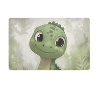 Alfombra Interior Lindo Dinosaurio Dino Absorbentes Alfombra De Entrada Suaves Trampa De Tierra para Hogar Jardín Recibidor 60X40Cm