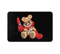 Alfombra Interior Oso De Sangre Antideslizante Felpudo Entrada Interior Fino Tapete Entrada Casa para Balcón Recibidor Jardín 60X40Cm