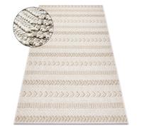 Alfombra JERSEY 19243 beige - Espina de pescado estructural lazo BOHO 160x220 cm