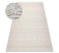 Alfombra JERSEY 19243 crema - Espina de pescado estructural lazo BOHO 240x330 cm