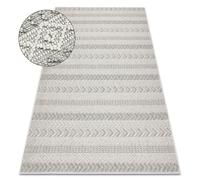 Alfombra JERSEY 19243 gris - Espina de pescado estructural lazo BOHO 80x150 cm
