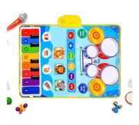Alfombra Juego Musical Piano Alfombra Musical Educativa con Tambor | Alfombra De Batería Para Niños para cochecito guardería cuna silla de coche juego ducha cumpleaños via