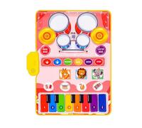 Alfombra Juego Musical Piano Alfombra Musical Educativa con Tambor | Juguete Musical Educativo para cochecito guardería cuna silla de coche juego ducha cumpleaños viaje