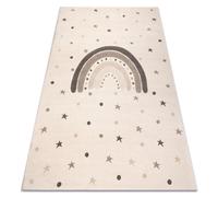 Alfombra KIDDO 5151 crema / beige arcoíris estrellas para niños sensorial 160x220 cm