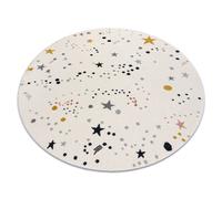 Alfombra KIDDO 5308 circulo crema estrellas para niños sensorial circulo 160 cm