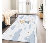 Alfombra Larga Pasillo 60x210 cm Antideslizante Lavables en Lavadora Carpet Cocina Comedor Habitacion Tapetes Cuentos de Hadas para niños, príncipes Pelo Corto Tapete Beige