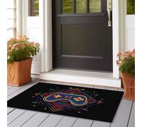 Alfombra Larga Pasillo 80x200 cm Antideslizante Lavables en Lavadora Carpet Cocina Comedor Habitacion Tapetes Controlador Neon Trendy Pelo Corto Tapete Azul
