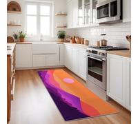 Alfombra Larga Y Estrecha Minimalista Dunas De Arena Amanecer 60X180 Cm Color Naranja, Lavable Y Antideslizante - Ideal para Pasillo, Cocina O Dormitorio, Suave, Duradera Y Fácil De Mantener