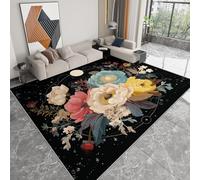 Alfombra Lavable 180 x 240 cm Estilo Onírico para Salón, Alfombra Antideslizante y Resistente Cuerpos Celestiales Planta Flor Cielo - Moqueta Moderna Suave para Dormitorio Habitación Infantil