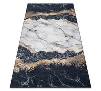 Alfombra lavable ANDRE 1124 Mármol antideslizante - negro 120x170 cm