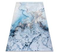 Alfombra lavable ANDRE 2248 Mármol antideslizante - azul 80x150 cm