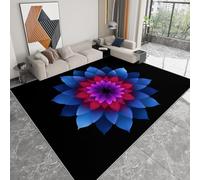 Alfombra Lavable Antideslizante 180 x 240 cm Arte Abstracto, Alfombra de Pelo Corto Mandala geométrico Flores para salón Dormitorio Oficina o habitación Infantil Corredor fácil de Limpiar