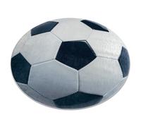 Alfombra lavable BAMBINO 38540 circulo - futbol para niños antideslizante - negro / blanco circulo 100 cm