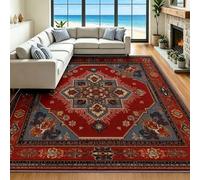Alfombra lavable con diseño de país americano para sala de estar, 100 x 150 cm, suave, corto, de pelo bajo, geométrica, estallido, antideslizante, para dormitorio, comedor, cocina, oficina en casa