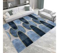 Alfombra lavable con formas geométricas irregulares para sala de estar, 140 x 200 cm, suave, de pelo corto, resistente, plegable, para dormitorio, comedor, 120 x 170 cm