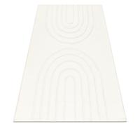 Alfombra lavable CURVY blanca 11 Arches estructural con relieve felpa 60x100 cm