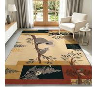 Alfombra lavable de 60 x 90 cm, con hojas de eucalipto de Koala, para habitación infantil, rectangular, antideslizante, pelo corto, fácil de limpiar, para salón, dormitorio, pasillo, cocina