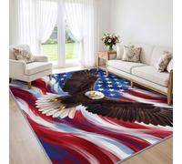 Alfombra lavable de 80 x 150 cm, diseño de águila calva para dormitorio | Alfombra antideslizante de animales salvajes para sala de estar, entrada, alfombra de interior para cocina, oficina, comedor
