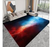 Alfombra lavable en lavadora 120 x 170 cm, alfombra antideslizante y anti-pelusa abstracto futurista relámpagos - moqueta suave arte de ciencia ficción para salón dormitorio comedor pasillo y cocina