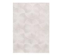 Alfombra lavable geométrica con relieve en crema estilo, 80x150 cm - atticgo