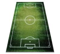 Alfombra lavable JUNIOR 51307.803 Campo de futbol fútbol para niños antideslizante - verde 140x190 cm