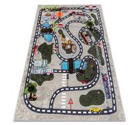 Alfombra lavable JUNIOR 51803.804 Ciudad calles para niños antideslizante - beige 120x170 cm