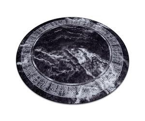 Alfombra lavable MIRO 51199.807 circulo Mármol griego antideslizante - negro / blanco circulo 200 cm