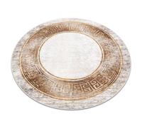 Alfombra lavable MIRO 51236.807 circulo Mármol griego antideslizante - beige / dorado circulo 160 cm