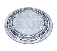 Alfombra lavable MIRO 51254.802 circulo Mármol griego antideslizante - gris / negro circulo 160 cm
