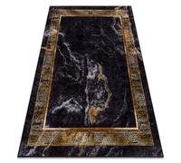 Alfombra lavable MIRO 51278.809 Mármol griego antideslizante - negro / oro 200x290 cm