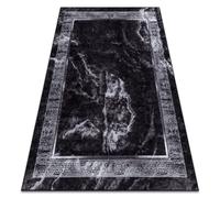 Alfombra lavable MIRO 51278.810 Mármol griego antideslizante - negro / blanco 140x190 cm
