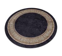 Alfombra lavable MIRO 51360.802 circulo Griego antideslizante - negro / dorado circulo 80 cm