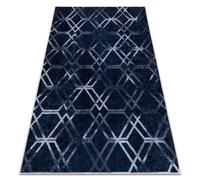 Alfombra lavable MIRO 51805.802 Geométrico enjerado antideslizante - azul 200x290 cm