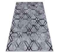 Alfombra lavable MIRO 51805.803 Geométrico enjerado antideslizante - gris 200x290 cm