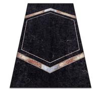 Alfombra lavable MIRO 52025.802 Mármol geométrico antideslizante - negro 120x170 cm