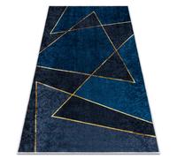 Alfombra lavable MIRO 52097.801 Geométrico antideslizante - azul 160x220 cm
