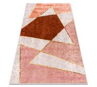 Alfombra lavable MIRO 52097.802 Geométrico antideslizante - rosado 80x150 cm