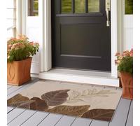 Alfombra lavable para sala de estar, moderna naturaleza tropical, hojas de plátano, alfombra antideslizante grande para interiores, alfombra de pelo corto marrón para cocina, oficina, baño, habitación