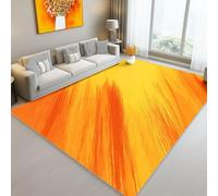 Alfombra Lavable para Sala de Estar Naranja, Alfombra de baño Antideslizante, 100 x 150 cm Pelo Corto de Franela para Dormitorio - Minimalismo Arte Digital Textura moteada Felpudo Decorativo