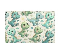 Alfombra Lindo Dinosaurio Dino Atrapapolvo Alfombra Entrada Interior Duradera Tapete Entrada Casa para Balcón Jardín Baño 60X40Cm